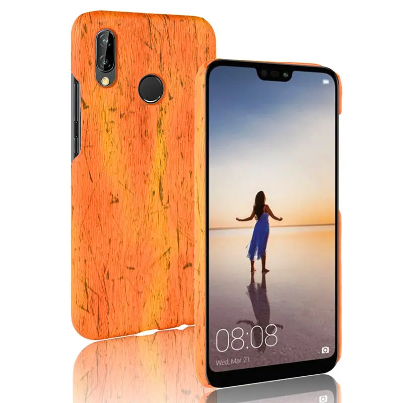 

SuliCase Leather Case for Huawei P20 Lite Pro Wood Grain Hard Case Cover for Huawei P20 Pro P20 Lite P20Lite Hard PC Frame Cover