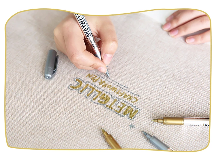 2 шт./лот включая золотые и серебряные креативные канцелярские ручки цветные