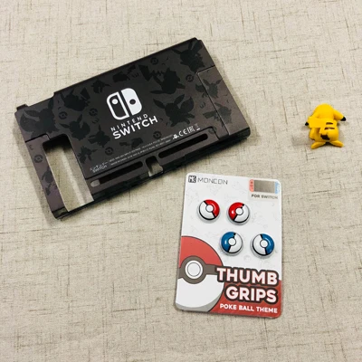 Pika case-4pcs Grips NS Switch Let's Go Pikachus Жесткая Сумка для переноски Joy con Pokeball Thumbsticks Grips cap для Nintendo Switch Console Shell Чехол - Цвет: Pika case-4pcs Grips