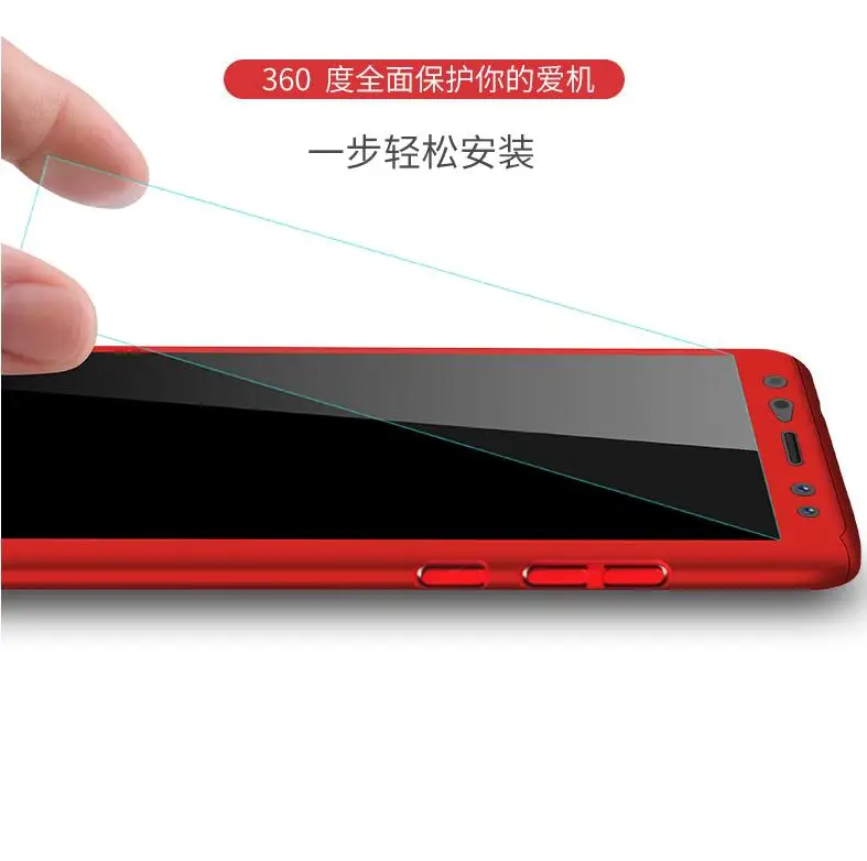 360 Full Coverage For Huawei Mate 10 Lite Honor 9i Case Protective Plastic + Tempered Glass Nova 2i Maimang 6 |