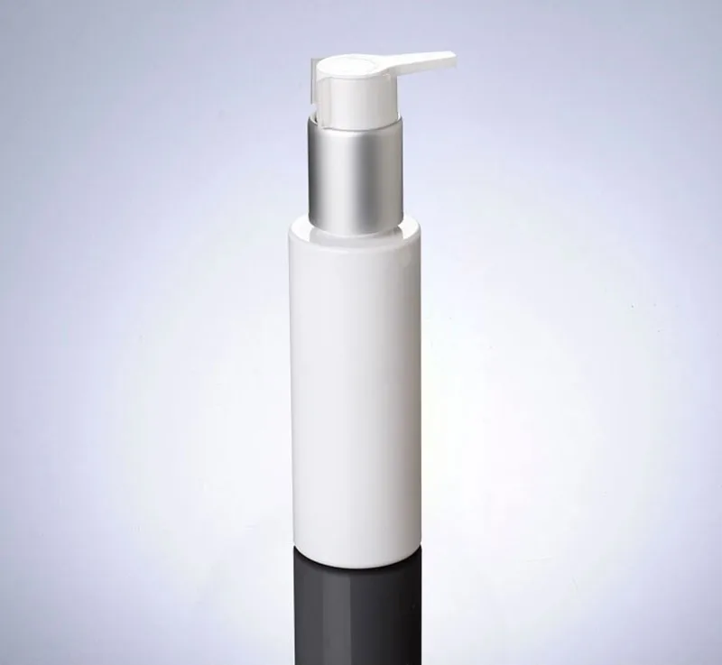 

1000 шт./лот 100 мл многоразовая бутылка с насосом для лечения лосьона и крема с серебряным насосом-белый