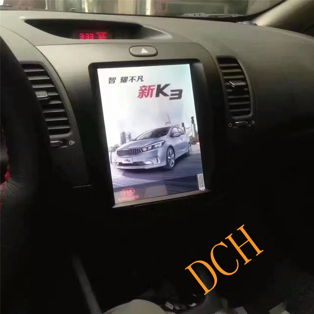 10,4 ''Тесла стиль Android 8,1 автомобильный DVD gps навигатор для KIA K3 cerato forte 2013 авто ручной AC px6 carplay