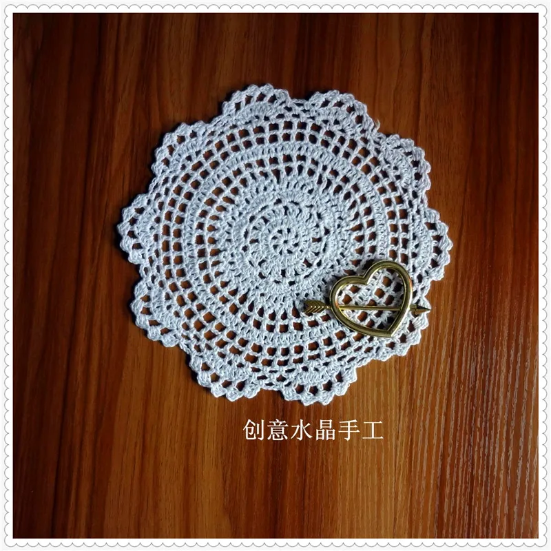 Круглый нескользящий коврик для напитков из натурального хлопка столовый стол в