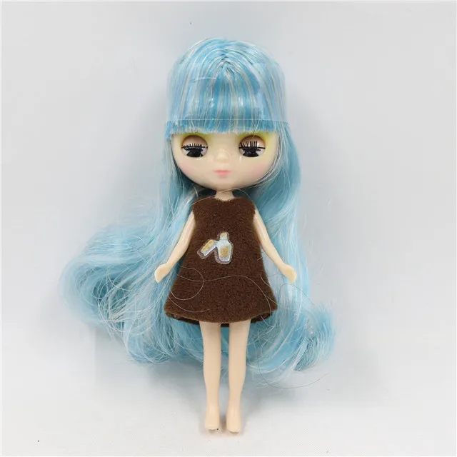 K Фабрика blyth мини-кукла 10 см BJD нормальная кукла тела, случайное платье - Цвет: K