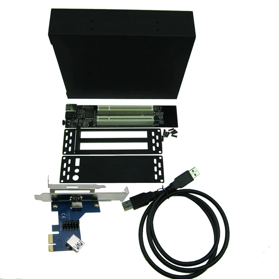 PCI-e x1 до 2 PCI 32 бит адаптер переходная Карта звуковая карта сетевая Видеокарта