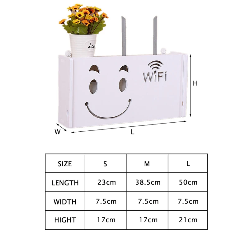 Беспроводной Wi Fi роутер ящик для хранения настенная полка подвесная вилка плата
