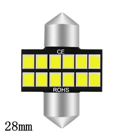 28mm-white 2 шт C5w светодиодная лампа гирлянда 28 мм 39 мм 41 мм C5w C10w лампа для чтения светильник для салона автомобиля 2835 SMD белый - Испускаемый цвет: 28mm-white