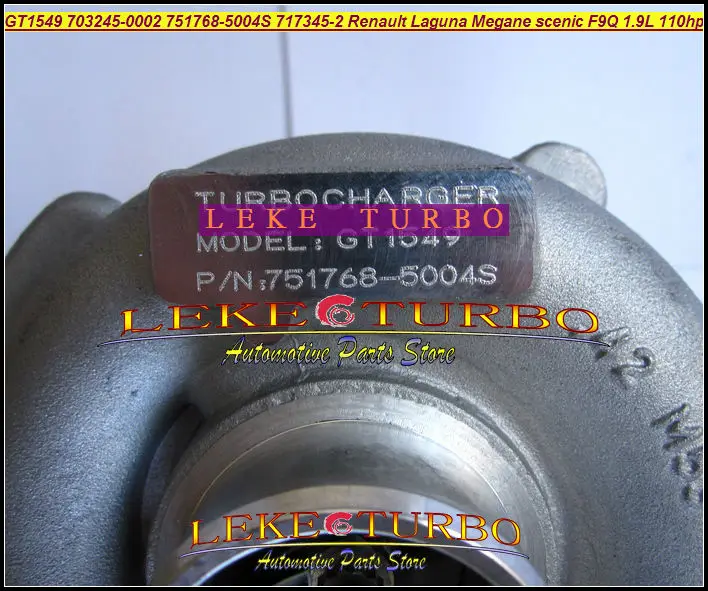 GT1549S 751768 5004S 717345 738123 0001 турбо для Renault Laguna Megane SCENIC TRAFIC S40 V40 F9Q F9Q740 1 9 T 1.9L|turbo turbo turbo|turbo