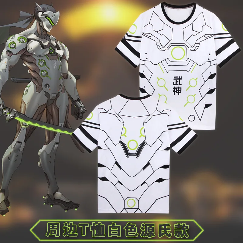 DVA над рубашкой Song Hanna рубашка D. va die shirt Reaper Genji SOLDIER76 футболка|Футболки| |