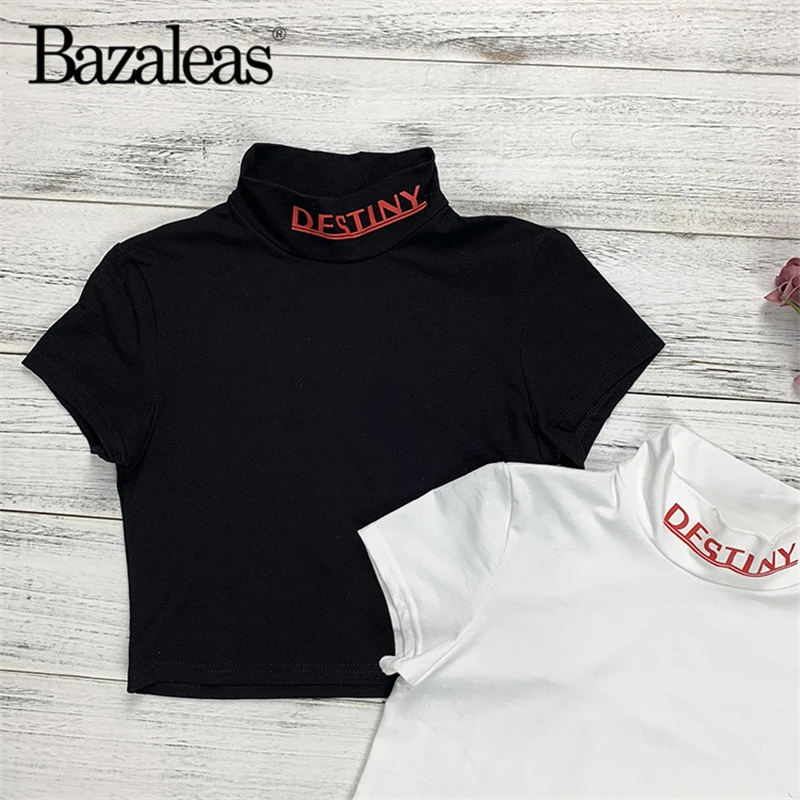 Bazalea/модные летние укороченные футболки harajuku короткий узкий Топ уличная
