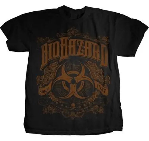 BIOHAZARD с 1987 года Футболка S M L XL 2XL Фирменная новинка Официальный Shirtshort футболка