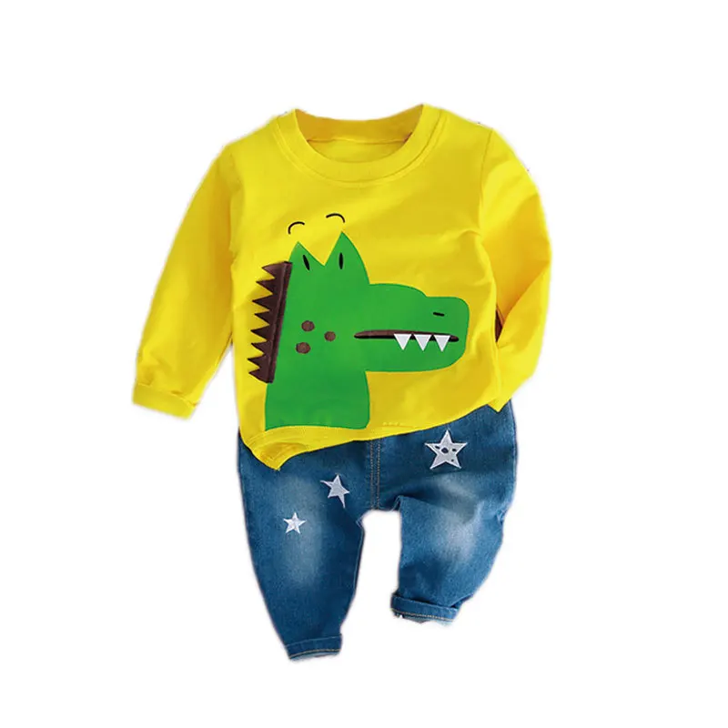 JIOROMY 0-1-2-3 year old male baby children's cartoon one suits the small boy fall leisure two-piece undertakes to 786 a1 | Детская