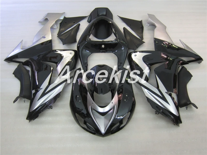 

Бесплатный пользовательский новый комплект обтекателей ABS подходит для kawasaki Ninja ZX10R 2006 2007 06 07 10R фотообтекатели серебристо-черный