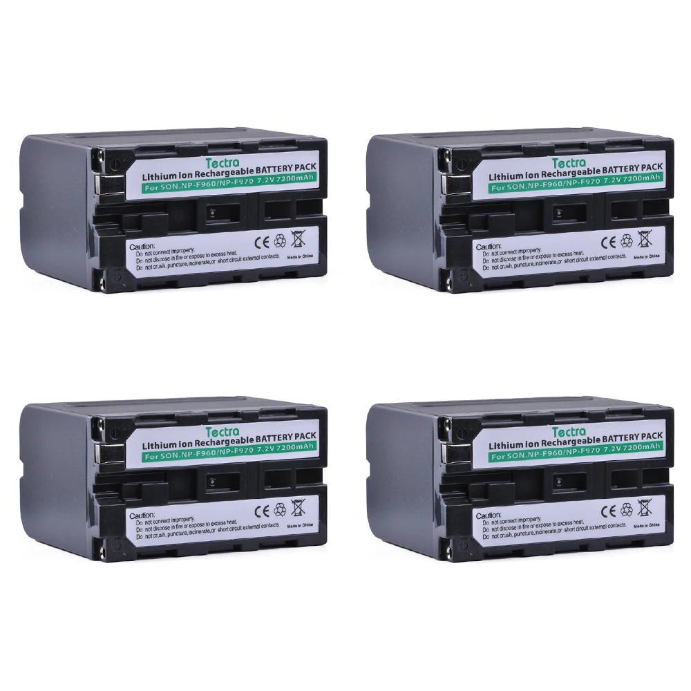 Bateria para Sony Np-f970 Npf960 Npf970 np Bateria Filmadora Ccd-trv101 Ccd-trv11 Ccd-trv15 Ccd-trv215 F960 7200 Mah 4 Pcs Np-f960