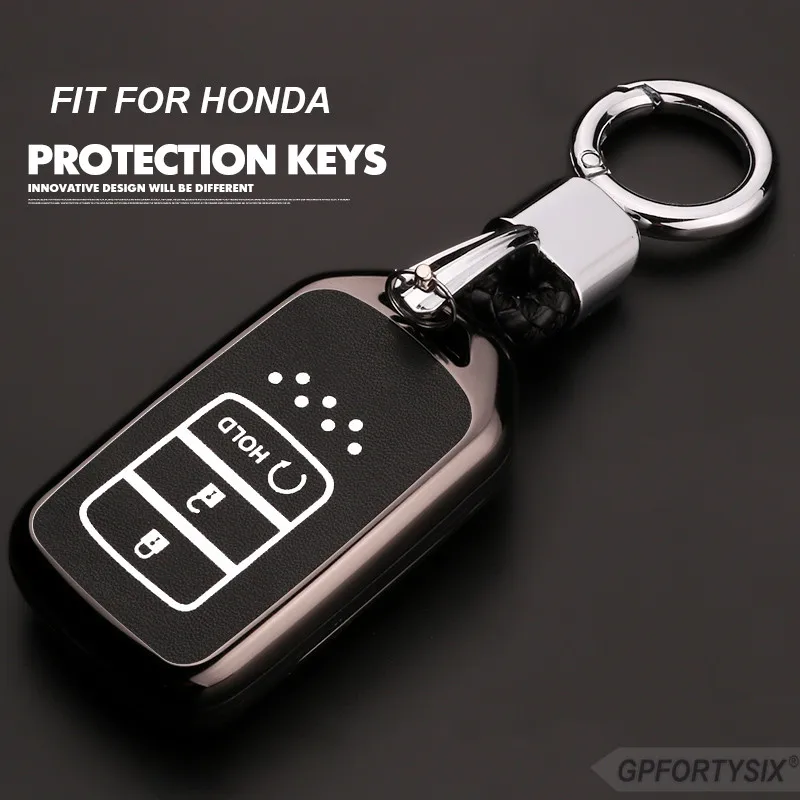 Светящийся автомобильный брелок из цинкового сплава с 3 кнопками для Honda Crv Fit Xrv