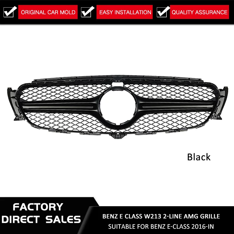 Suitable For Mercedes Benz 2016-IN New E class W213 Grill AMG Style Modificatio Grille E200 E260 E200L E300 without emblem | Автомобили и