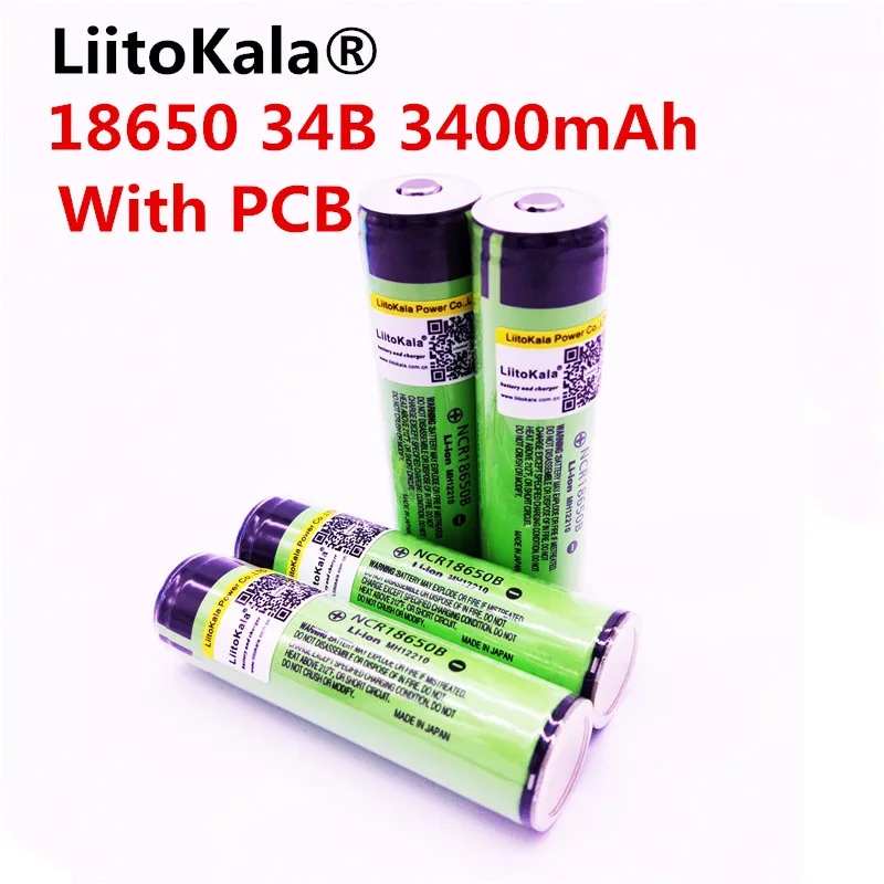 Перезаряжаемая литий ионная батарея для ncr18650b 18650 3400 3 7 мАч 2 шт.|rechargeable battery|18650