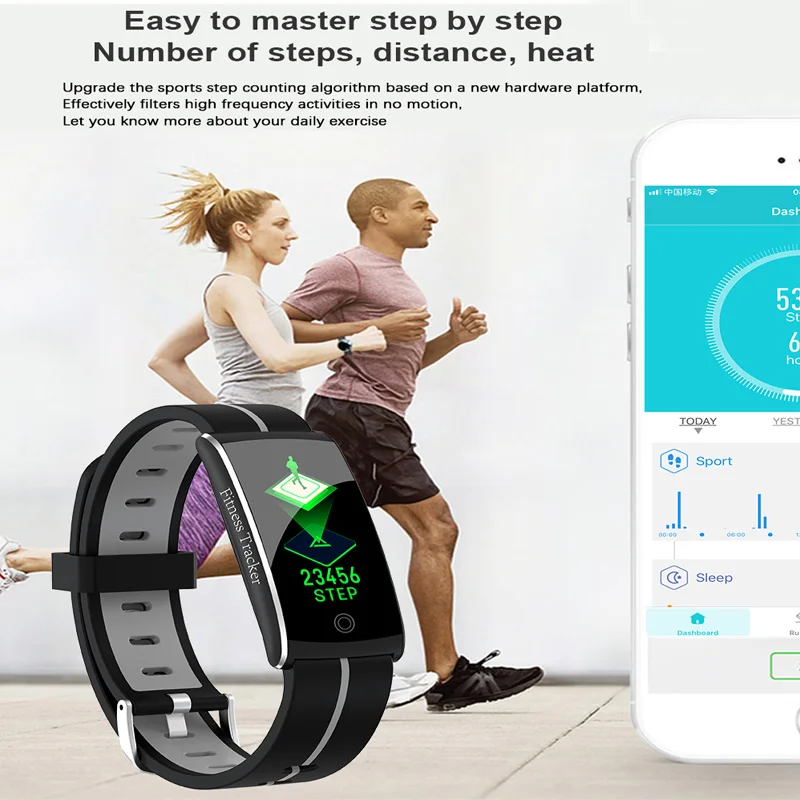 F10C Fashion Smart Watch Wristband Heart Rate Monitor Sports women Bracelet Waterproof Bluetooth Wristwatch Band | Электроника