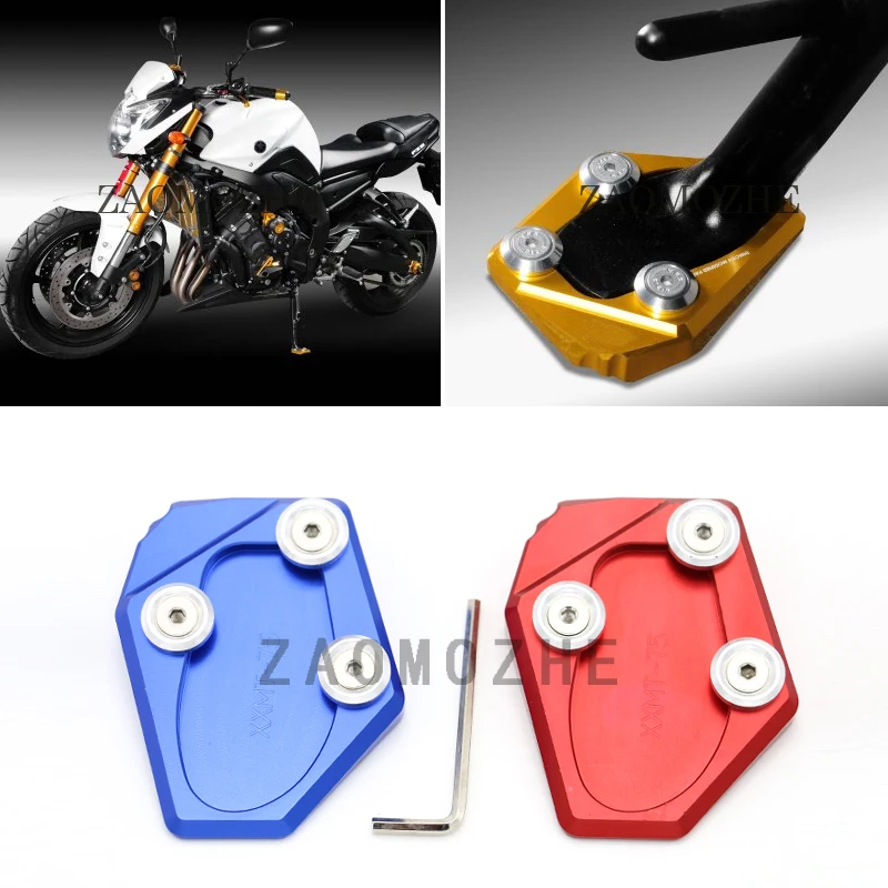 

For YAMAHA FZ-1 2006 -2015 Motorcycle accessories CNC Aluminum Side Stand Enlarger extension pad For yamaha fz1