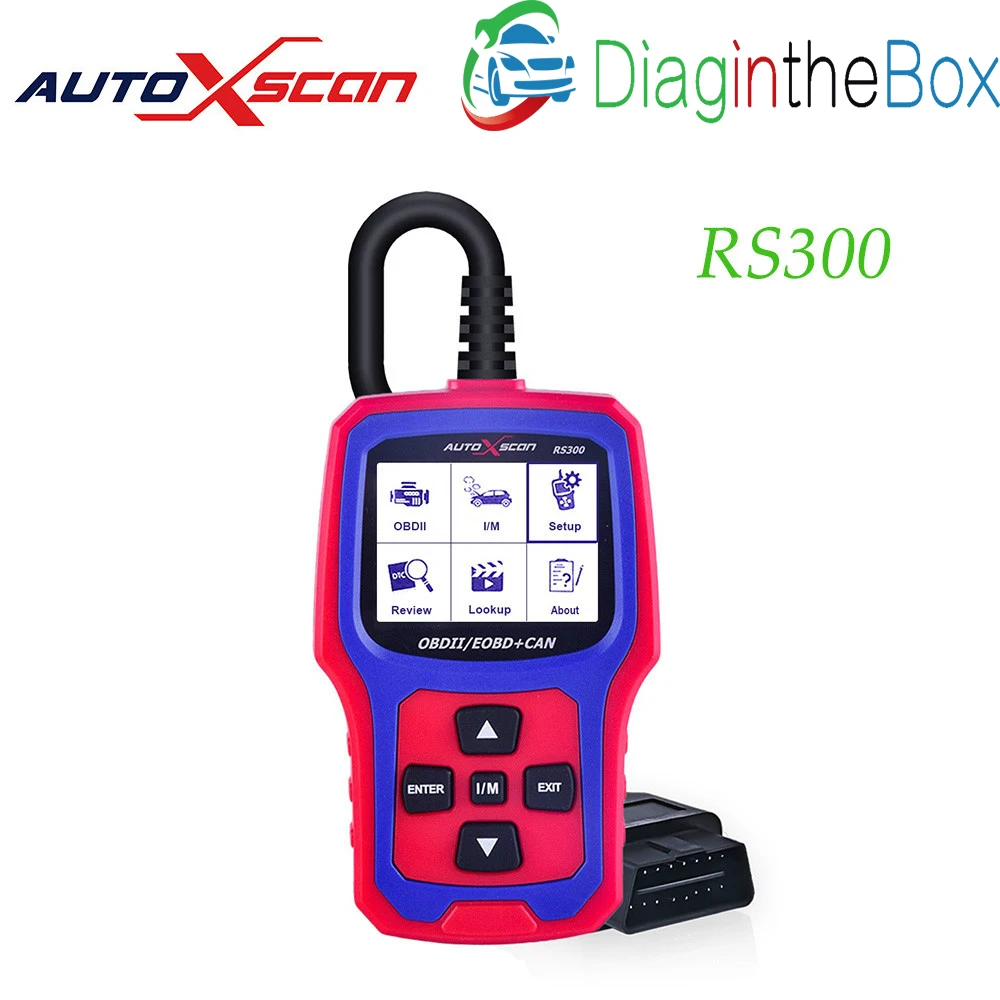 Автомобильный сканер кодов RS300 AUTOXSCAN OBD2 цветной экран I/M готовность к отключению