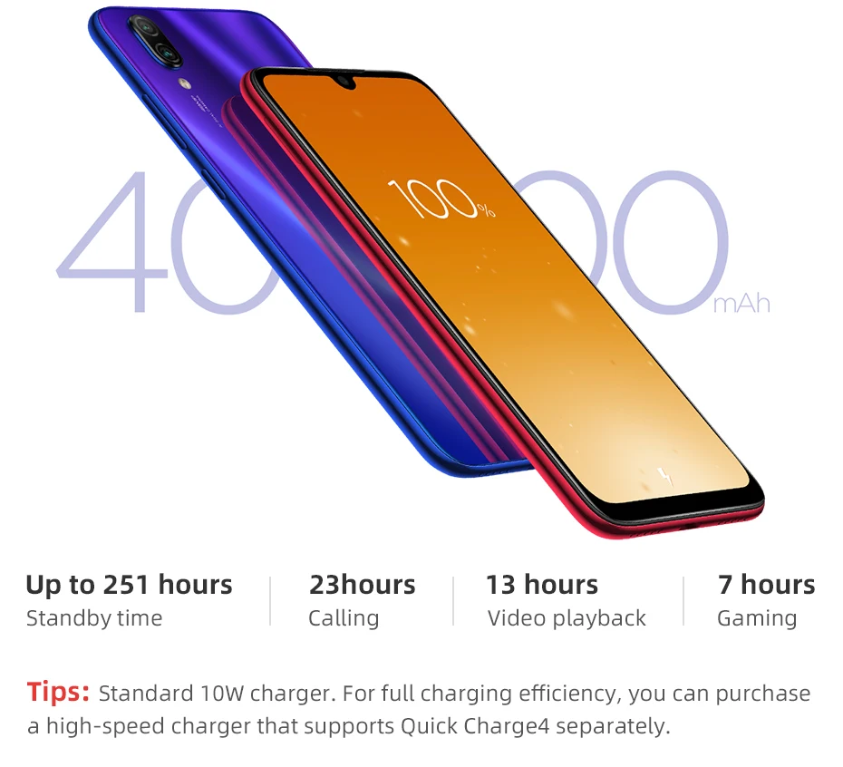 Глобальная версия Xiaomi Redmi Note 7, 4 Гб, 128 ГБ, Note7, Snapdragon 660, 48MP Двойная камера, 6,3 дюйма, полноэкранный мобильный телефон, 4000 мАч, CE FCC