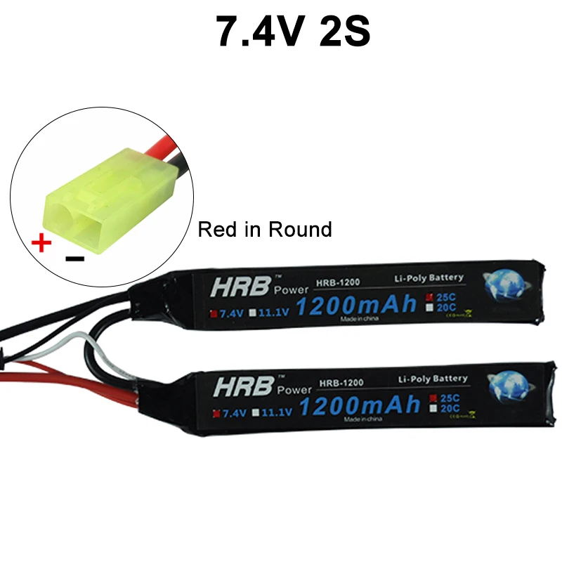 7.4V F-red in round HRB RC Lipo Батарея 2S 3S 7,4 V 11,1 V 1200 мА/ч, 25C Tamiya по супер скидке разъем страйкбол пистолеты безопасная сумка огнеупорный мешок для RC автомобиль радиоуправляемого летательного аппарата fpv - Цвет: 7.4V F-red in round