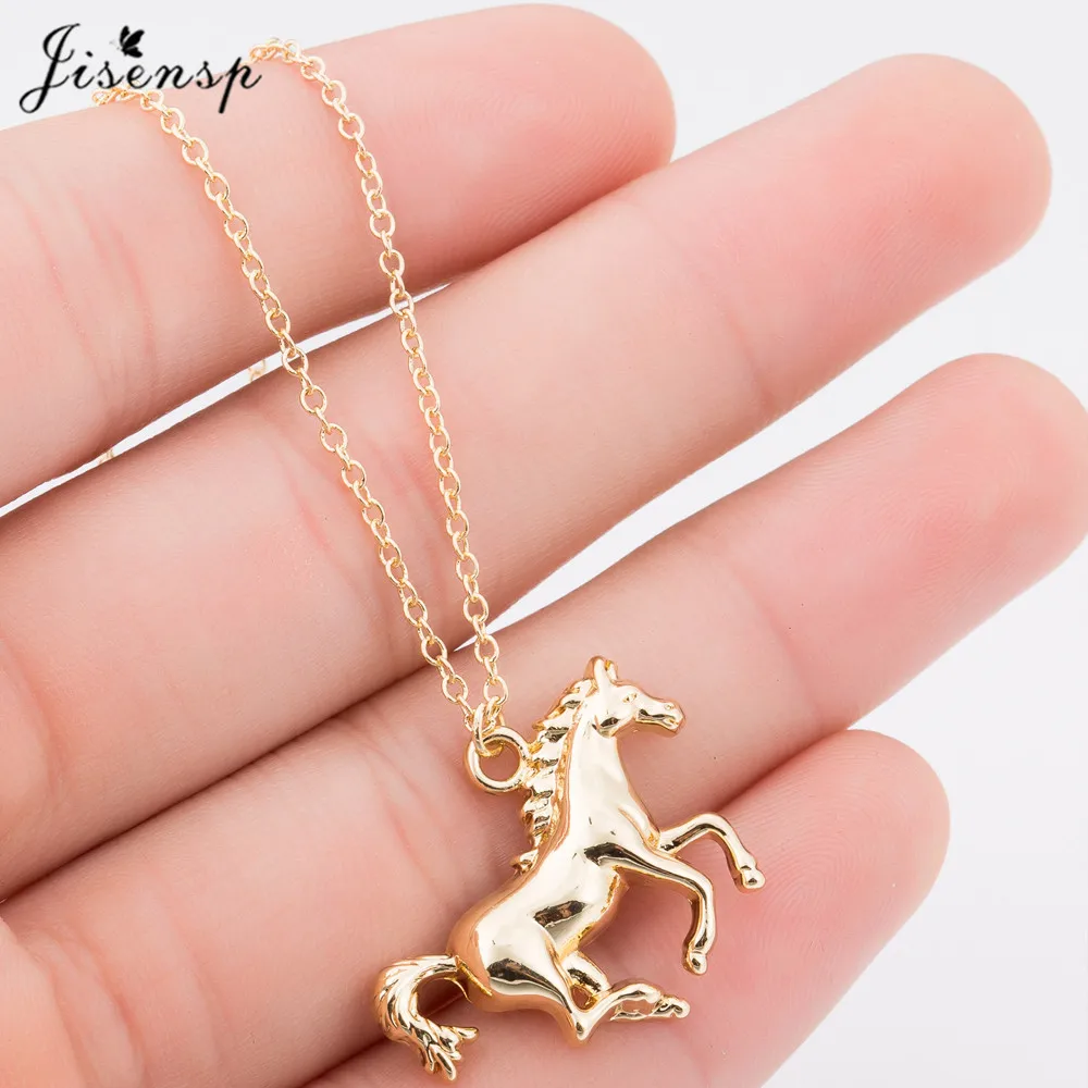 Jisensp 2019 New Arrival Swift Horse Pendant Necklace Fashion Jewelry for Women Men Lucky Running Long Chain Gift | Украшения и