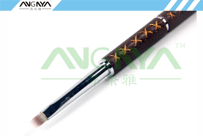 Angnya 1 шт. ногтей uv гель Кисточки 4# плоским ногтей Тематические товары про рептилий и земноводных Кисточки ногтей живопись графика Расчёски для волос коричневый Цвет Дизайн ногтей кисточки Маникюр Инструменты