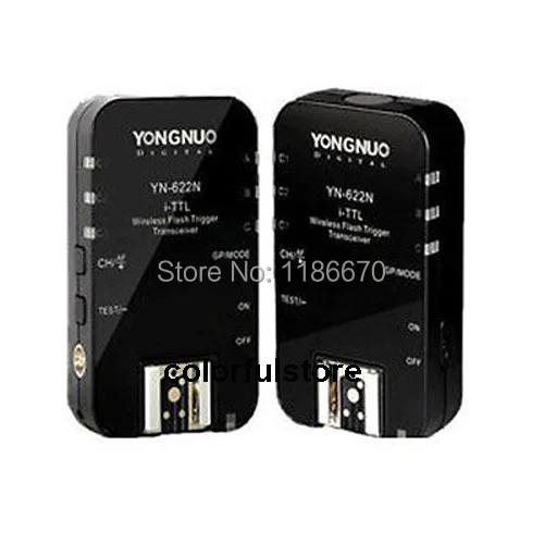 2 x трансивера YN-622N YN622N беспроводной i-TTL триггер вспышки для Nikon D3000 D100 D200 D300 D300S D400