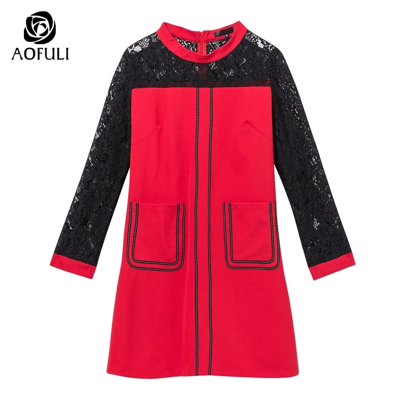Размеры S/M/L/XL сексуальное ажурное кружевное лоскутное платье женские красные