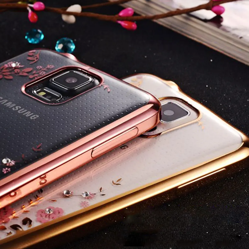 Силиконовый чехол для Samsung Galaxy S5 G900 G900f SM S 5 Роскошный Блестящий блестящий задняя