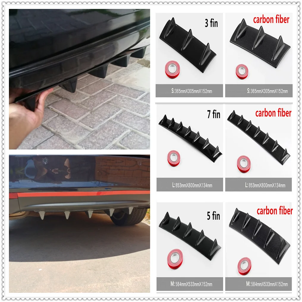 Автомобильный задний бампер для губ плавник воздуха ABS Акула Toyota 4runner Sienna Sequoia Prius