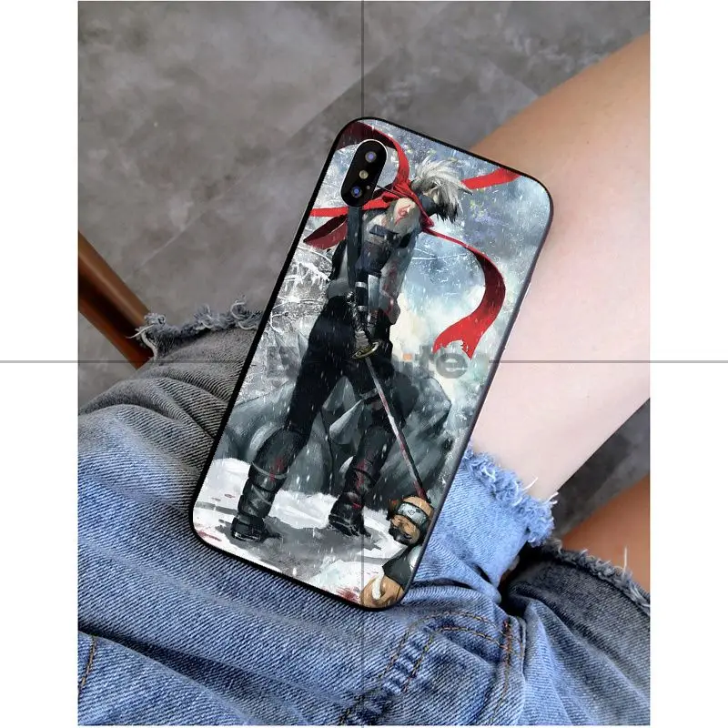 Babaiite Наруто Какаши мягкий силиконовый черный чехол для телефона для iPhone 6S 6plus 7plus 8 8Plus X Xs MAX 5 5S XR