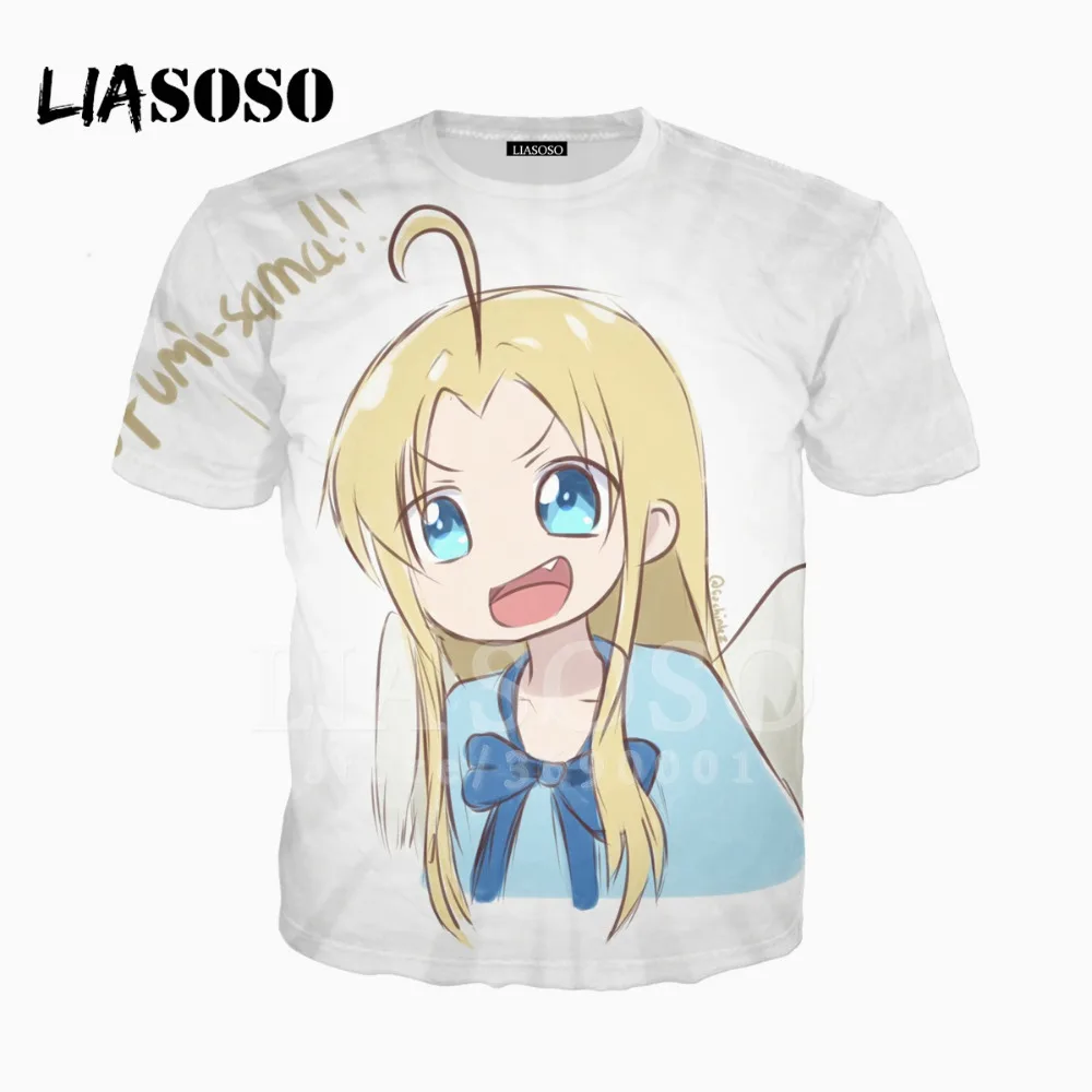 LIASOSO/футболка унисекс с 3D принтом аниме Tate No Yuusha Rising Of The Shield Hero Kawaii для девочек