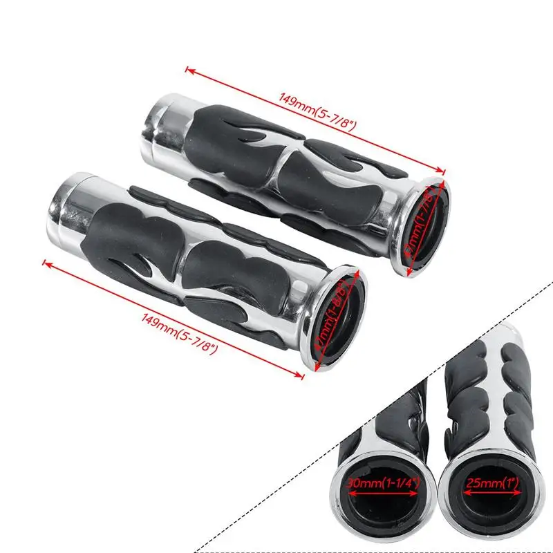 Partol хром черный 1 &quotмотоцикл Руль управления для мотоциклов Штыри Нескользящая