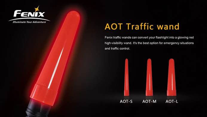 Fenix AOT-01 AOT-S AOT-M AOT-L Flashlight Red Traffic Wand Cap Tip Signal Lamp For LD12 PD32 PD35 TK15 K22 | Лампы и освещение