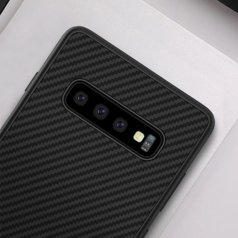 Для samsung Galaxy S10 Plus, чехол Nillkin из синтетического волокна, углеродное волокно, PP, задняя крышка, чехол для samsung Galaxy S10 Plus S10+ S10E