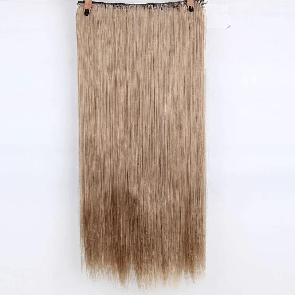 AISI BEAUTY Clip one piece Синтетические длинные прямые волосы для наращивания Ombre розовый фиолетовый 2" Накладные разноцветные женские волосы - Цвет: 16-18