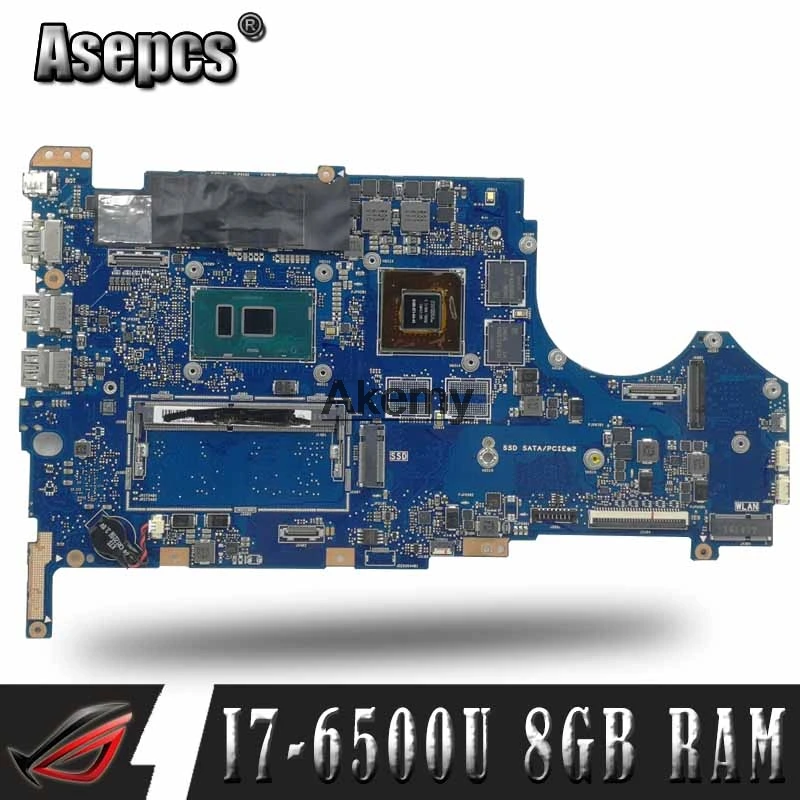 Laptop Motherboard For Asus Q534U Q534UX Q534UQ Q534UQK Mainboard with GTX940M/2GB Video card I7-6500U  8GB RAM