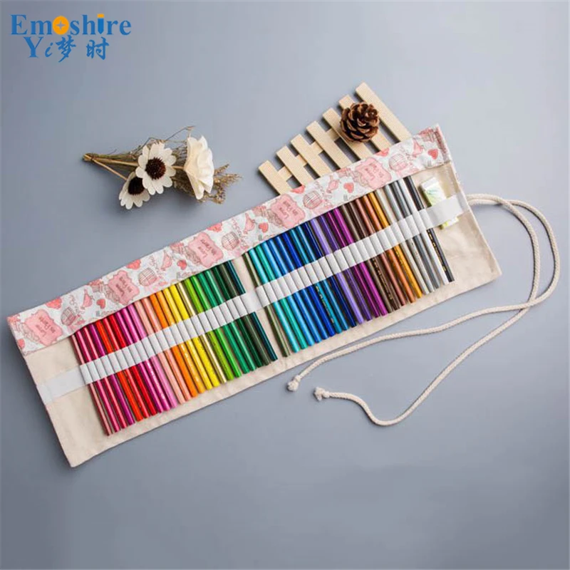 Романтический стиль башня пенал школьные пеналы холст большой косметичка