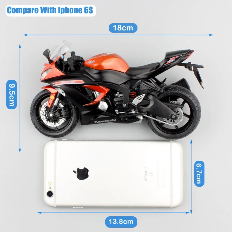 1:12 Масштаб Мини Кавасаки ниндзя ZX-6R спортивный велосипед металлический мотоцикл литье под давлением Спортивная шоссейная Модель Коллекция автомобилей игрушка для детей