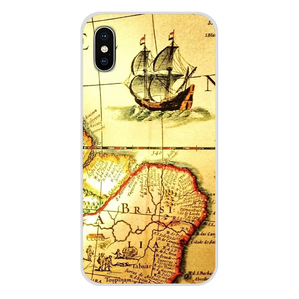 Transparent Soft Case Covers For Samsung Galaxy S3 S4 S5 Mini S6 S7 Edge S8 S9 S10 Lite Plus Note 4 5 8 9 World Map Travel Plans | Мобильные