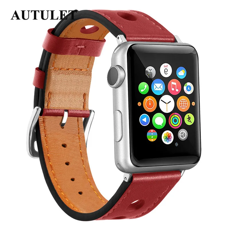 Запястье apple watch кожаные ремни 42 мм 38 женские и мужские Спорт браслет аксессуары