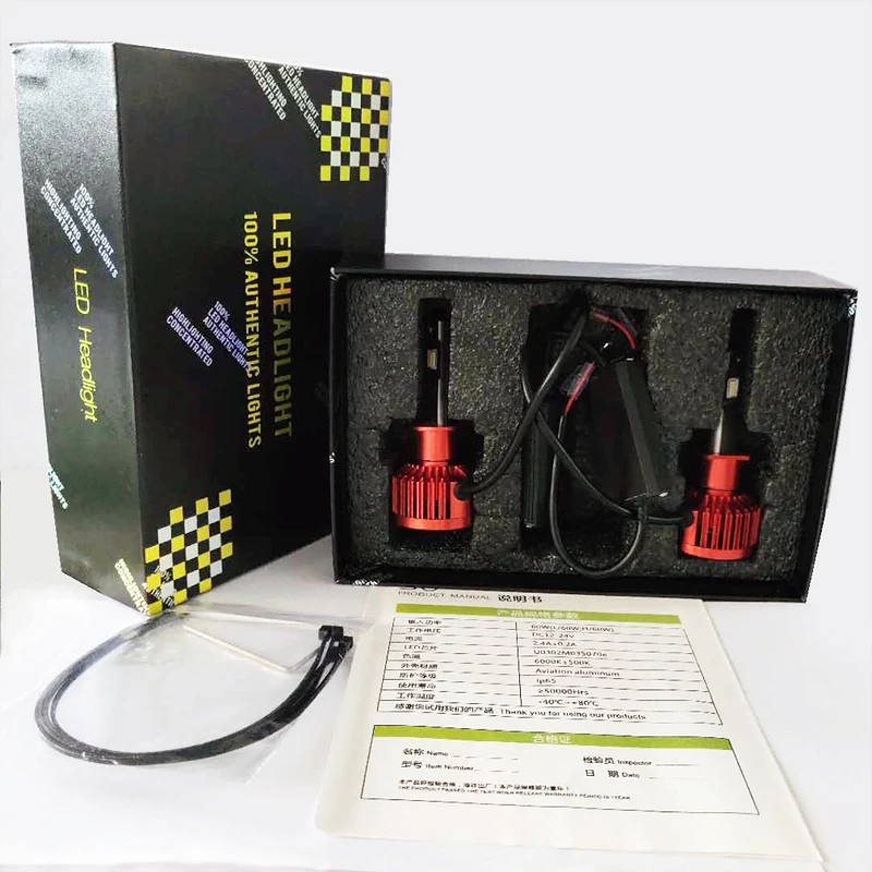 Светодиодные фары лампы 24v грузовик H7 h1 h11 h3 9005 9006 led 55w csp Автомобильные |