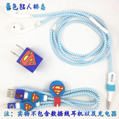 style 7 Мультяшный usb-кабель протектор для наушников с кабельным Стикеры для намотки спиральный usb-шнур с зарядным устройством для Iphone для iphone5 6 6s 7 - Цвет: style 7