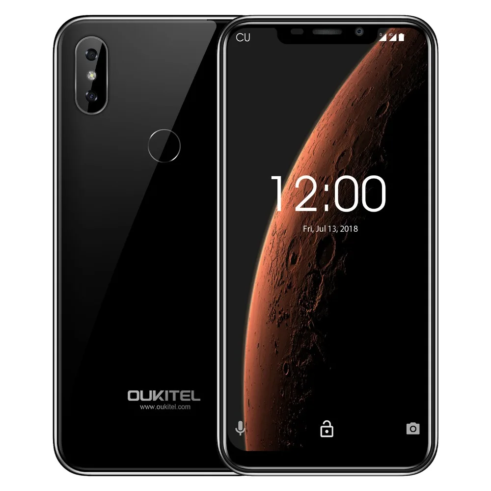 OUKITEL C13 Pro 6.18" 19:9 2GB 16GB Android 9.0 Mobile Phone 5G/2.4G WIFI MT6739 Quad Core 4G LTE Smartphone Face ID Fingerprint