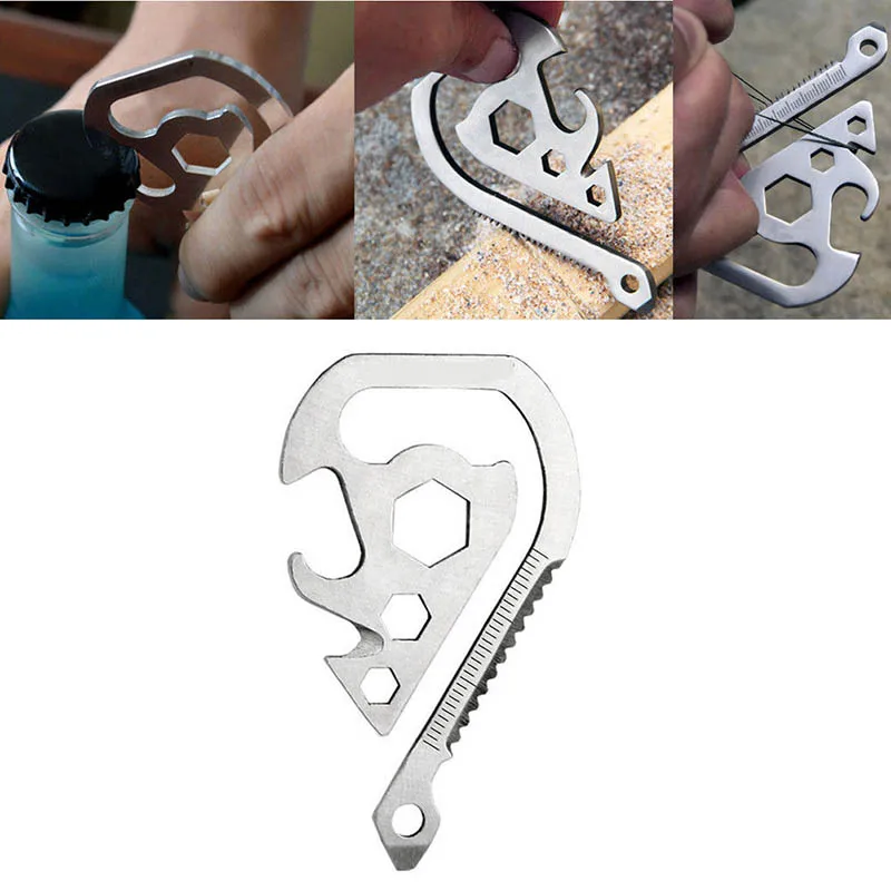 2 шт./компл. походный многофункциональный брелок для ключей из нержавеющей стали