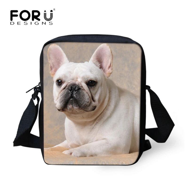 

FORUDESIGNS, сумки-мессенджеры с 3D рисунком бульдога для женщин, повседневные сумки через плечо, женская маленькая сумка на плечо, женская сумка