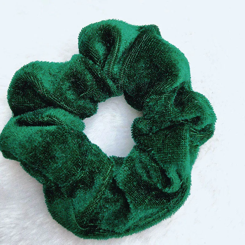 30 Deep Green 40 цветов, винтажные резинки для волос, бархатные резинки для волос, женские эластичные резинки для волос, для девушек, конский хвост, держатель, резинки для волос, аксессуары для волос - Цвет: 30 Deep Green