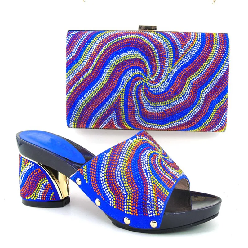 2016 Итальянский Обуви И Сумки Набор Для Партии Золота Горный Хрусталь Вечерние